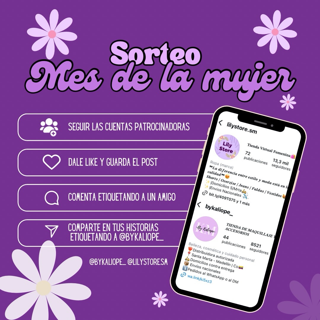 Imagen de GRAN SORTEO MES DE LA MUJER💜

Nos hemos unido para premia
