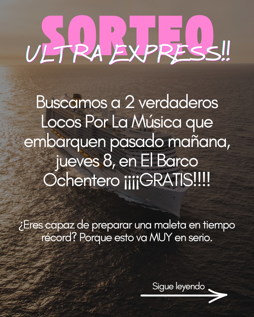 Imagen de 🚢 SORTEO EXPRESS 🚢

¿De verdad eres un Loco por la M�