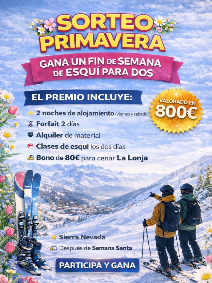 Imagen de 🌸 SORTEO PRIMAVERA – SIERRA NEVADA 🎿

¿Te imaginas 