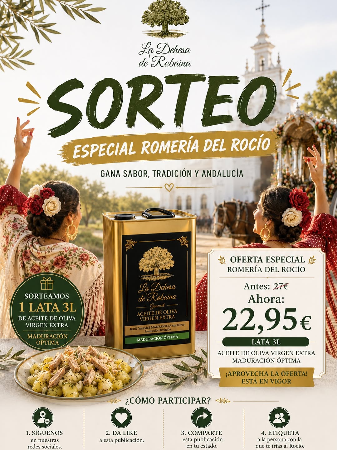 Imagen de 🎉🌿 SORTEO ESPECIAL ROMERÍA DEL ROCÍO 🌿🎉

Quere