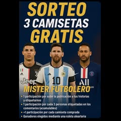 Imagen de 🚨 SORTEO DE 3 CAMISETAS GRATIS 🚨
Sí, has leído bien 