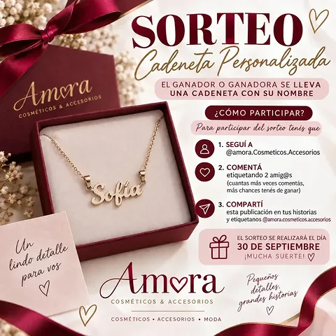 Imagen de 🎀 ¡SORTEO ESPECIAL AMORA! 🎀
¿Te gustaría ganar una 