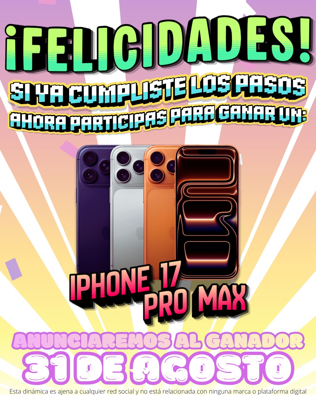 Imagen de ¡GANA tu nuevo IPHONE 17 PRO MAX📱, participando en nuest