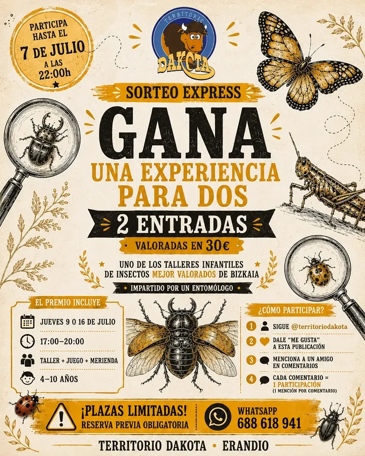 Imagen de 🎉 ¡SORTEO EXPRESS! 🐞

¿Te imaginas una tarde llena d
