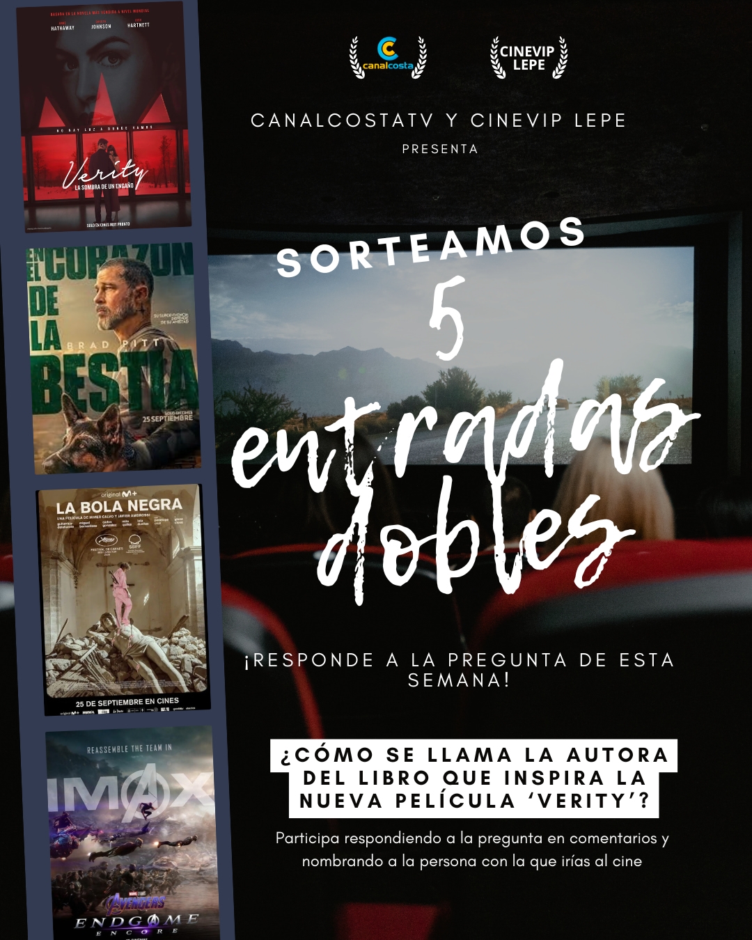 Imagen de #Sorteo I 🎉 ¡Nuevo sorteo semanal de cine en Canalcosta!