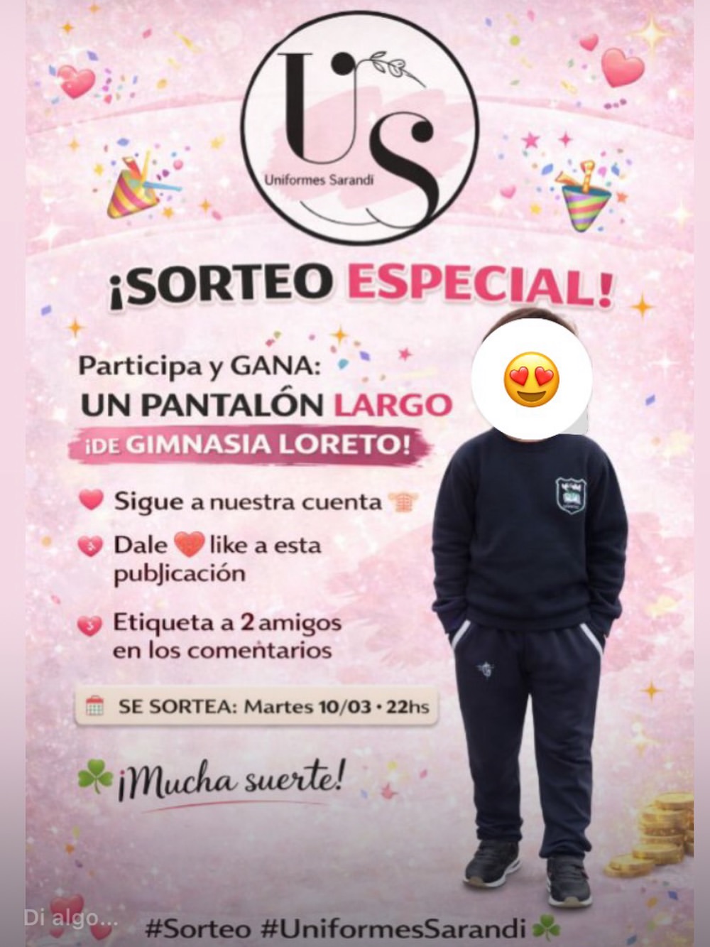Imagen de 🎉 ¡SORTEO ESPECIAL! 🎉
En Uniformes Sarandí queremos 