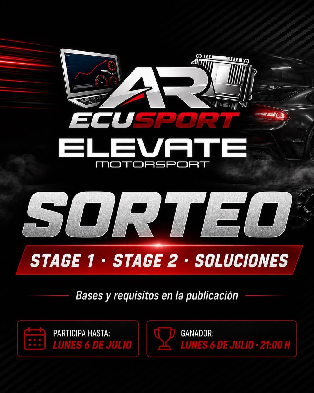 Imagen de 🔥 SORTEO AR ECUSPORT x ELEVATE MOTORSPORT 🔥

Queremos 
