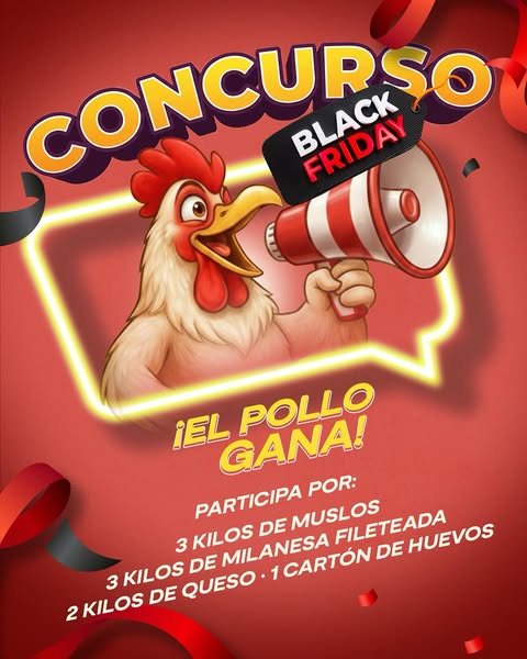 Imagen de CONCURSO: ¡¡¡El Pollo Gana en Black Friday!!! 🐔🎉 

