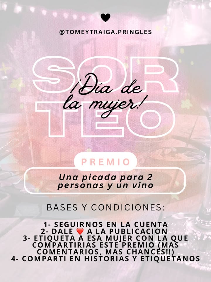 Imagen de 🌸✨ SORTEO DÍA DE LA MUJER – 8 DE MARZO ✨🌸

Porq