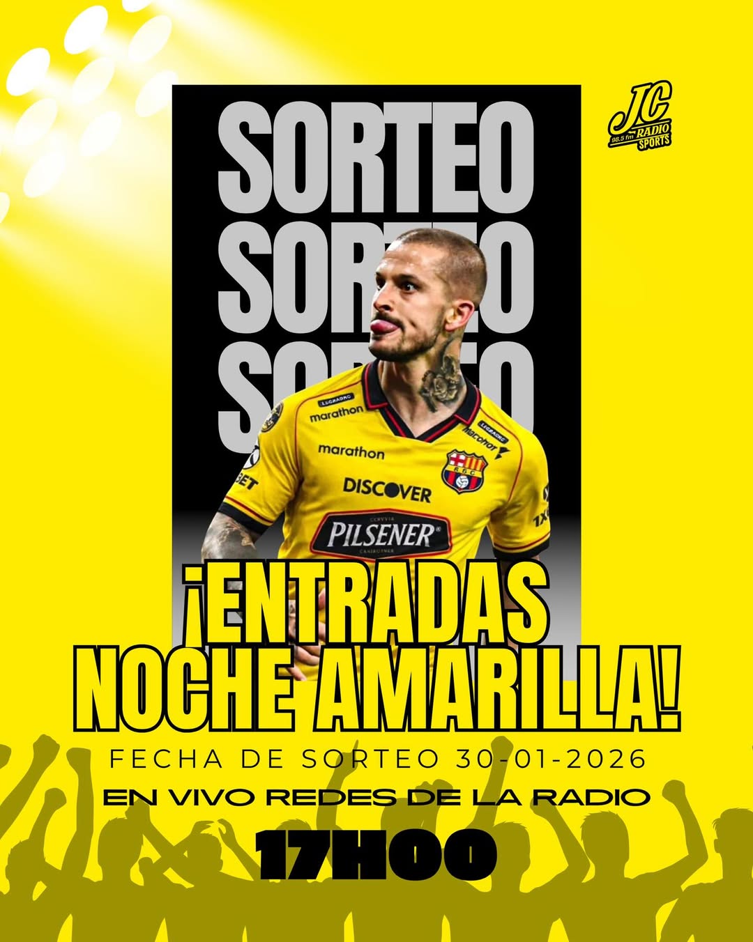 Imagen de 🟡⚫️GÁNATE UN PASE DOBLE PARA LA NOCHE AMARILLA 🤩
