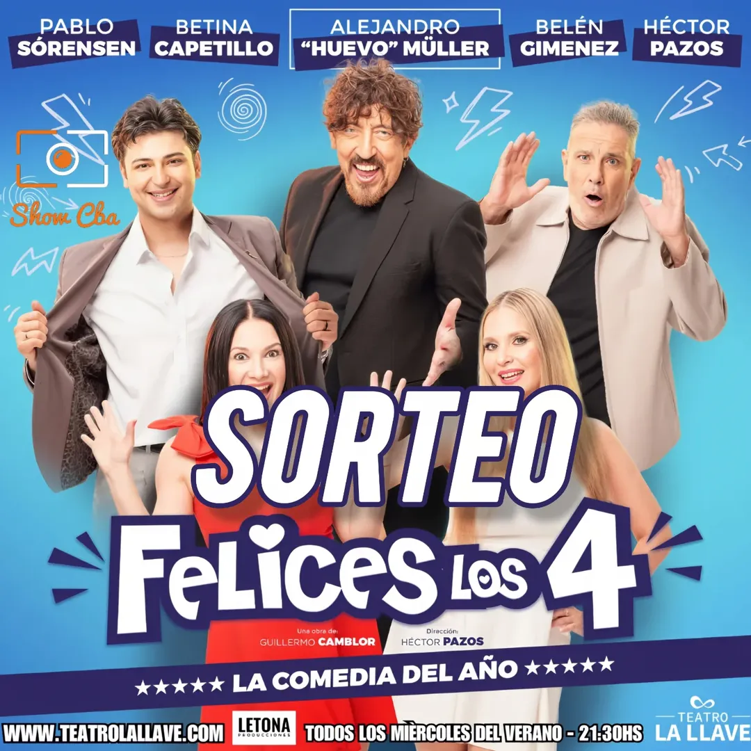 Imagen de 🤩 #SORTEO FELICES LOS 4 🎭
👉🏻 Participa por 🎟 