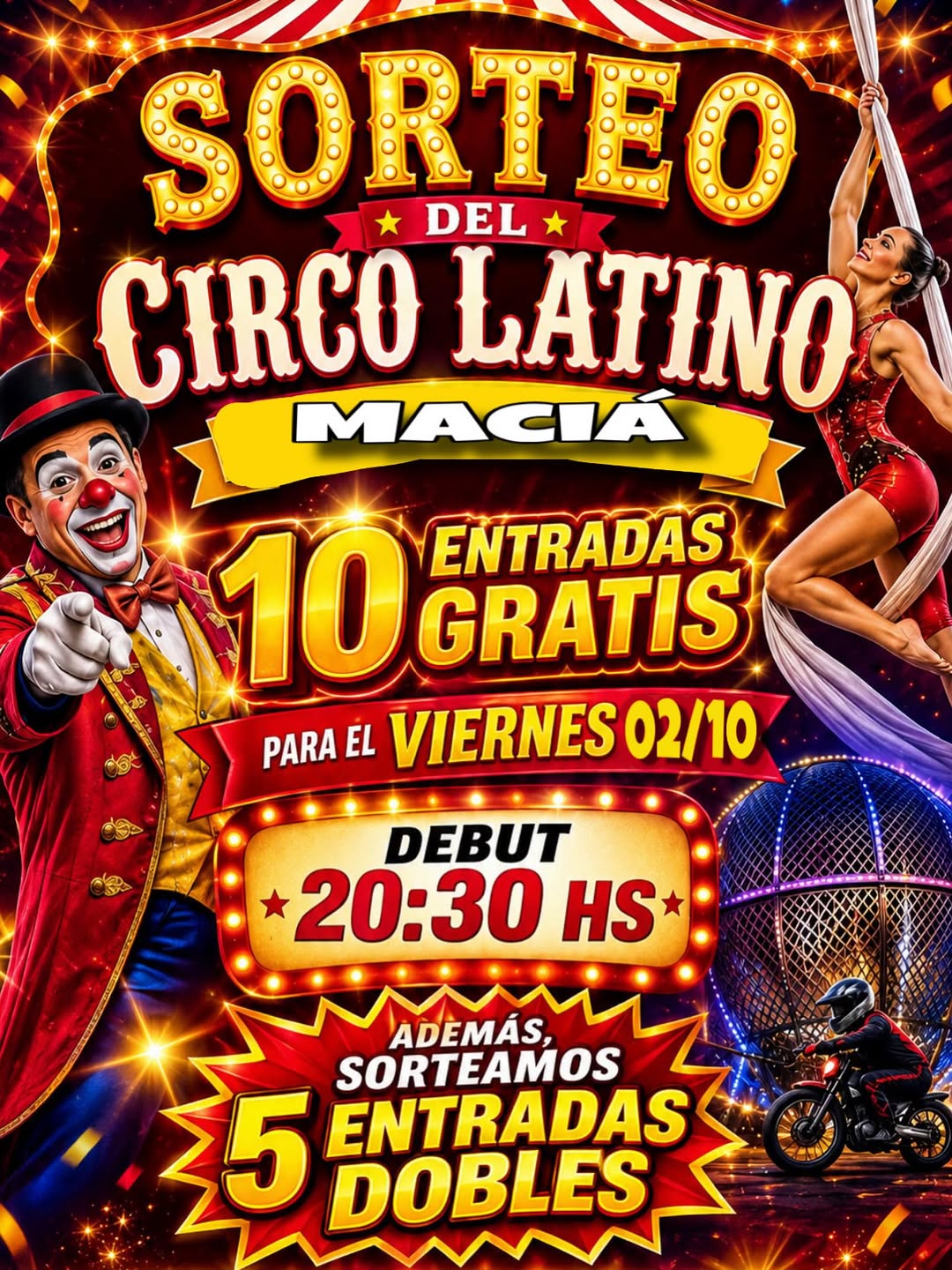 Imagen de Atención macia , Sorteamos 10 entradas , 5 dobles  totalmen