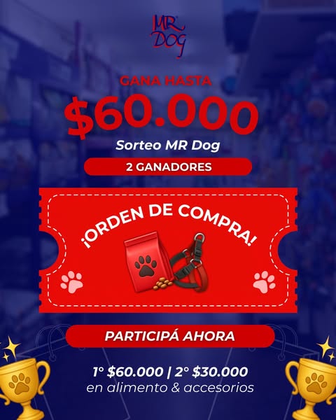 Imagen de 🎉 ¡SORTEO IMPERDIBLE EN MR DOG! 🐾

💥 Participá po