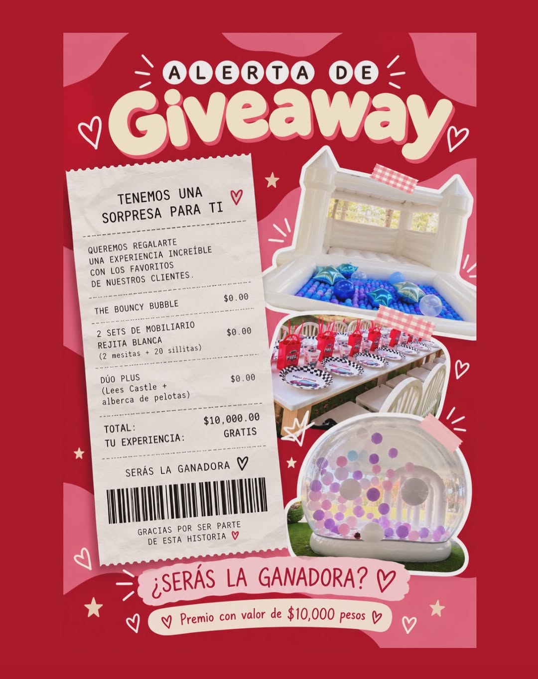 Imagen de 🎁💗 ¡GIVEAWAY DE $10,000 MXN! 💗🎁

✨ ¡Queremos