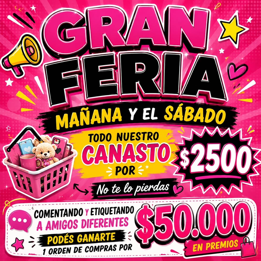 Imagen de GRAN FERIA! 💖🎉
📅 JUEVES, VIERNES Y SÁBADO
🛍️ 