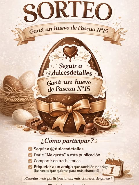 Imagen de 🎉✨ ¡SORTEO DE PASCUA! ✨🎉

Para celebrar y agradec