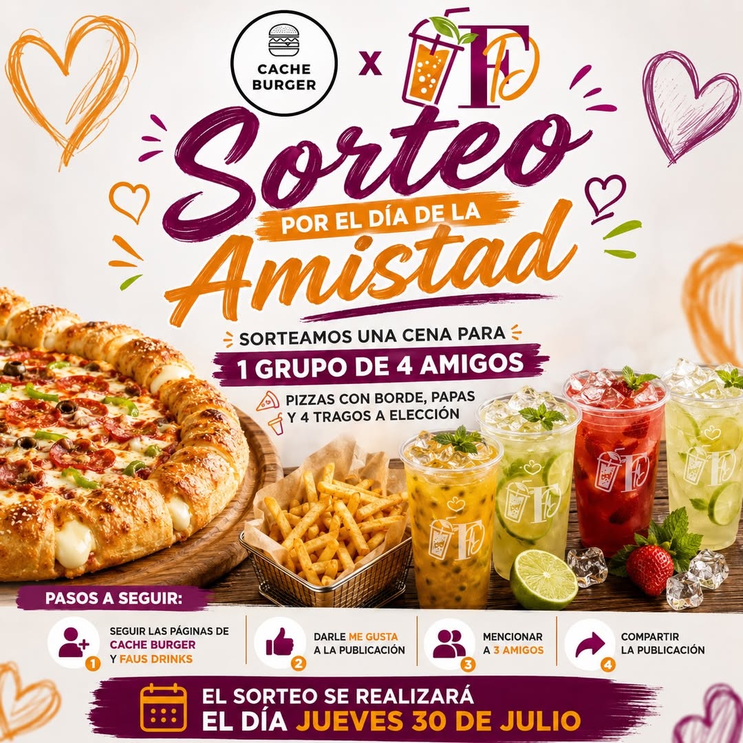 Imagen de 🎉🍕 ¡SORTEO DÍA DE LA AMISTAD! 🍹💜

Porque los m