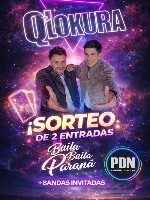 Imagen de 🎉 ¡SORTEAMOS 2 ENTRADAS para Baila Baila Paraná! 🎉
�