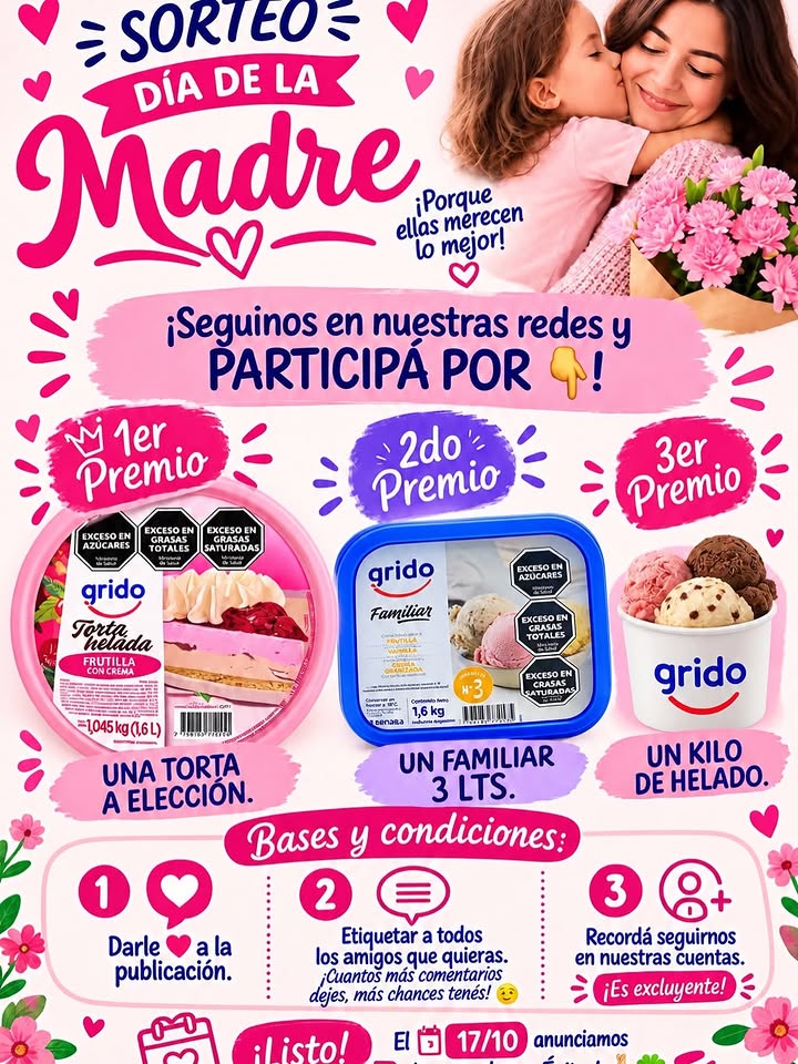 Imagen de SORTEO DÍA DE LA MADRE ❤️
¡Seguinos en nuestras redes 