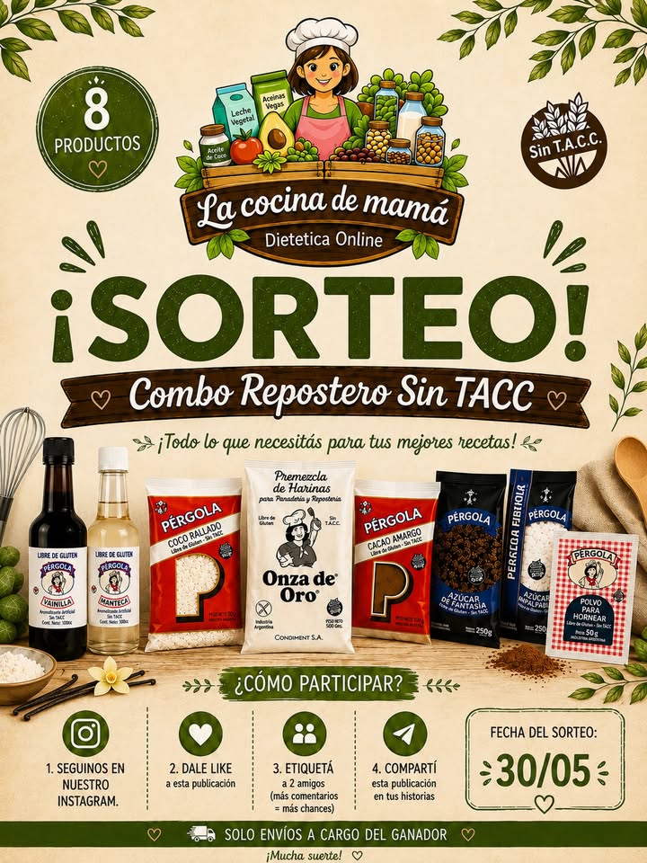 Imagen de 🎉 ¡SORTEO DE LA COCINA DE MAMÁ TIENDA! 🎉

¡Queremos