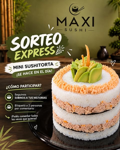 Imagen de 🍣🎉 ¡SORTEO EXPRESS EN MAXI SUSHI! 🎉🍣

¿Te imag