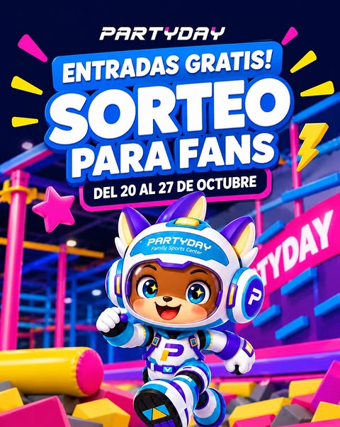 Imagen de 🎉 SORTEO PARTYDAY 🎉

¡Del 20 al 27 sorteamos 3 entrad