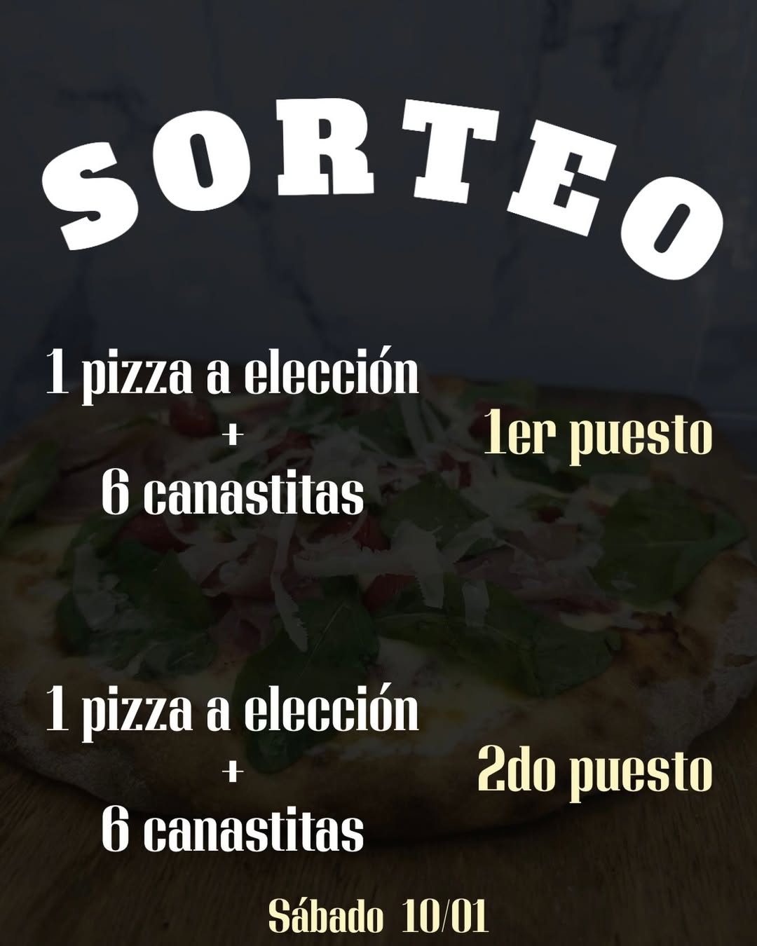 Imagen de Primer SORTEO del año 🍕😋

Gánate una pizza a elecci�