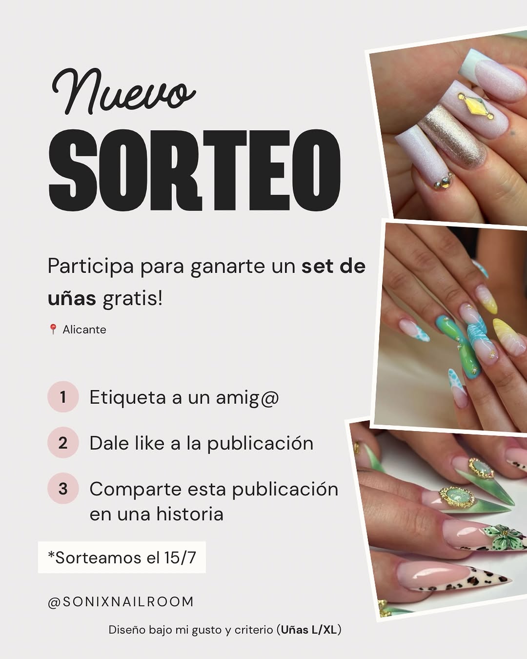 Imagen de ✨ ¡SORTEO ESPECIAL! ✨

Quiero regalar un set de uñas G