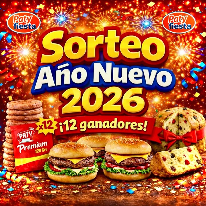 Imagen de 🎉 ¡SORTEO de Año Nuevo en Paty Fiesta! 🎉
12 ganadore