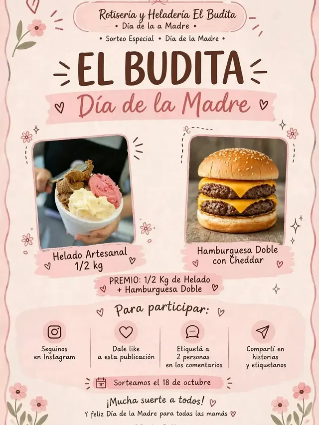 Imagen de 🌸 *SORTEO DÍA DE LA MADRE - EL BUDITA* 🌸

¡En Rotise