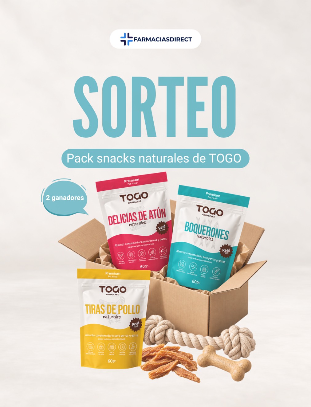 Imagen de SORTEO SNACKS ✨ Packs de snacks naturales de @togoanimalca