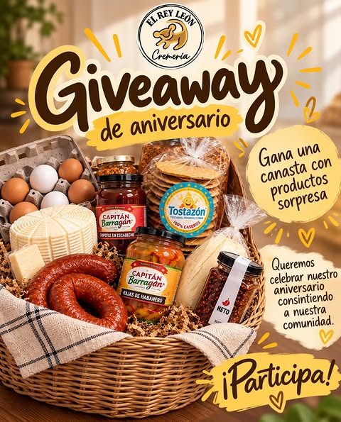 Imagen de 🎉🦁 ¡GIVEAWAY DE ANIVERSARIO! 🧀💛

¡Estamos de f