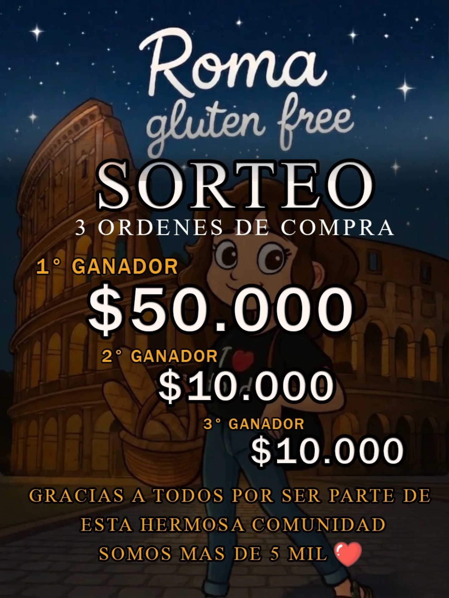 Imagen de 💫 ¡SORTEAMOS 3 ORDENES DE COMPRA DE ROMA GLUTEN FREE! �