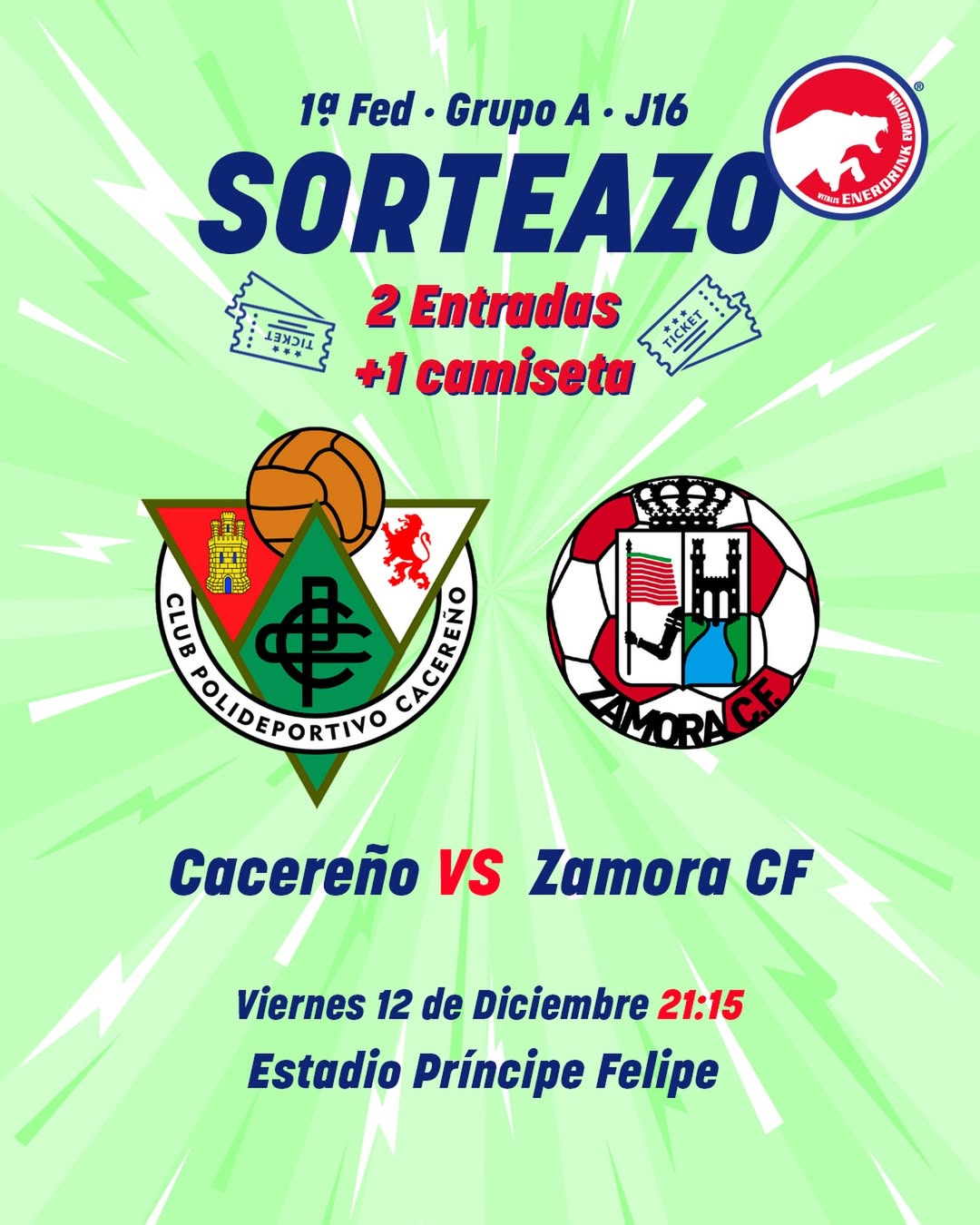 Imagen de 🏆⚡ ¡SORTEAZO! 

Gana 2 entradas 🎫 y una camiseta de