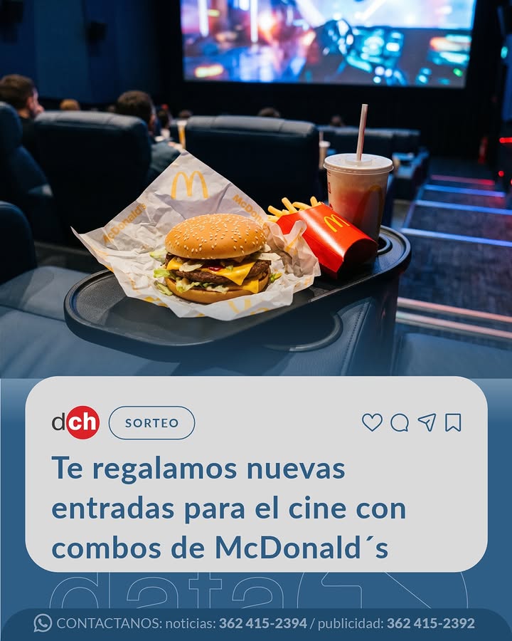 Imagen de 🍿🍔 ¡TE REGALAMOS ENTRADAS PARA EL CINE + COMBOS DE Mc