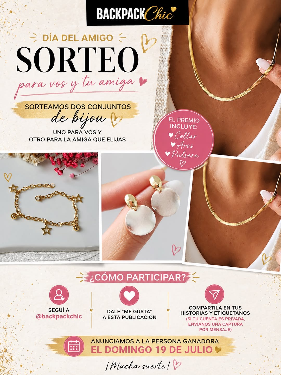 Imagen de 🎉✨ ¡SORTEO DÍA DEL AMIGO en Backpack Chic! ✨🎉

P
