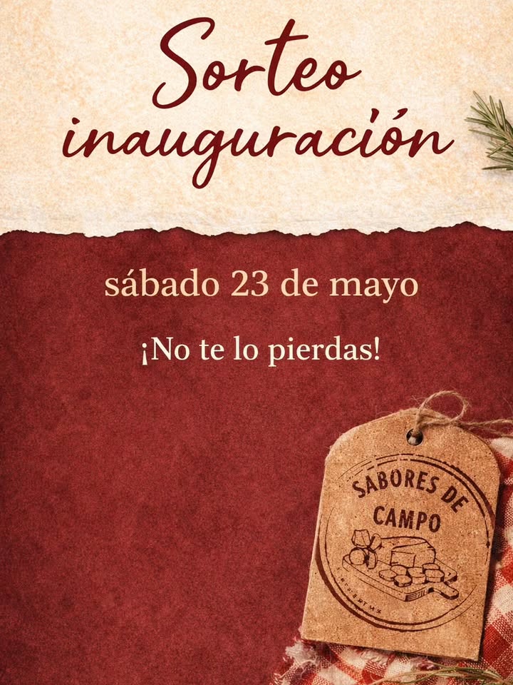 Imagen de 🎉✨ ¡SORTEO INAUGURACIÓN! ✨🎉

En Sabores de Campo
