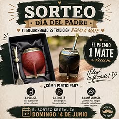 Imagen de 🎉 SORTEO DÍA DEL PADRE 🎉
¡Ganate 1 mate a elección!