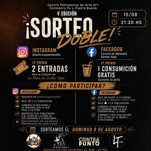 Imagen de 🎉 ¡SORTEO DOBLE! 🎉

¿Querés vivir la V Edición de 