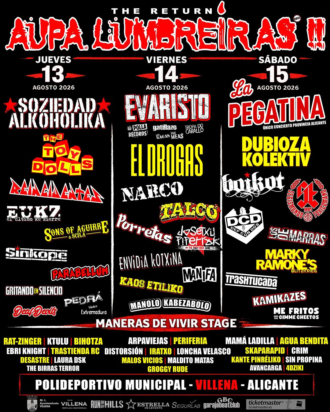 Imagen de 🔥 CARTEL DEFINITIVO + DISTRIBUCIÓN POR DÍAS 🔥
Aúpa 