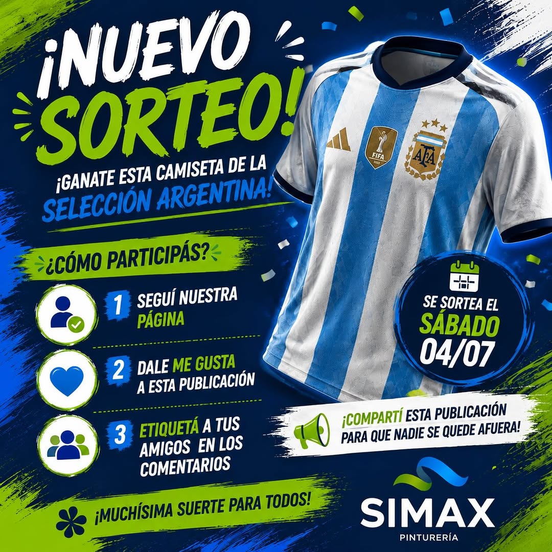 Imagen de 🎉⚽ ¡NUEVO SORTEO EN SIMAX PINTURERÍA! ⚽🎉

¡Se v