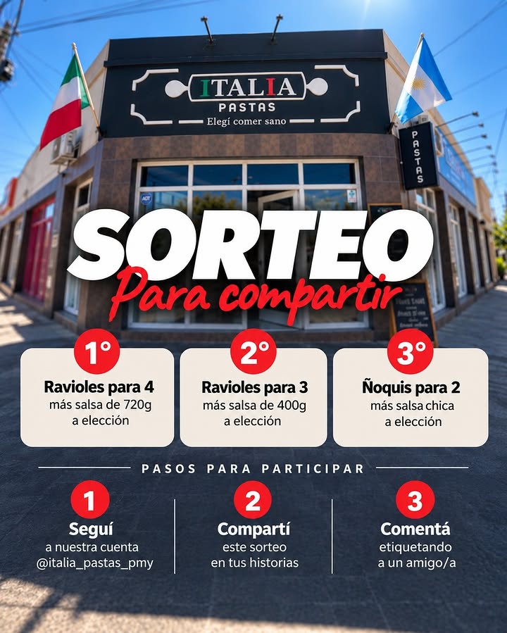 Imagen de 🎉 SORTEO PARA COMPARTIR 🍝

Se vienen 3 premios para di