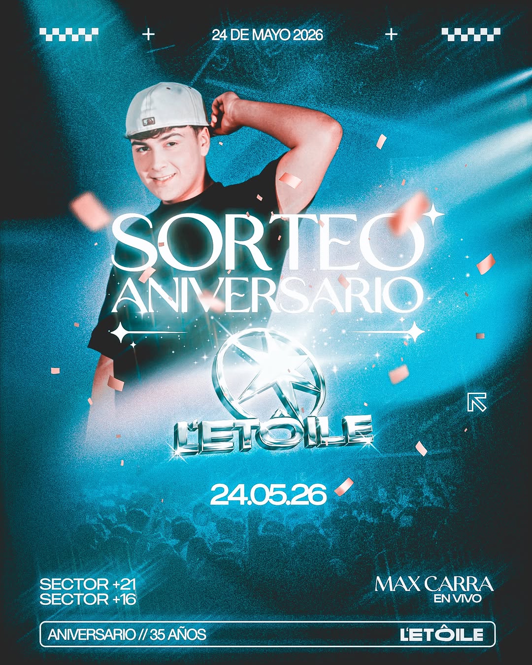 Imagen de SORTEO PARA EL ANIVERSARIO N° 35 + SHOW EN VIVO DE MAX CARR