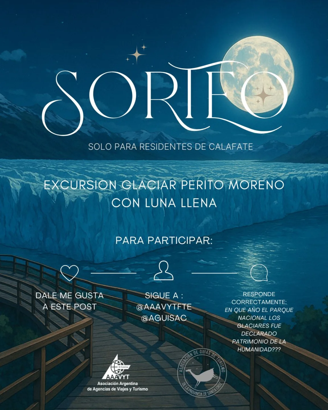 Imagen de ✨ ¡SORTEO EXCLUSIVO PARA RESIDENTES DE CALAFATE! ✨
¿Qu