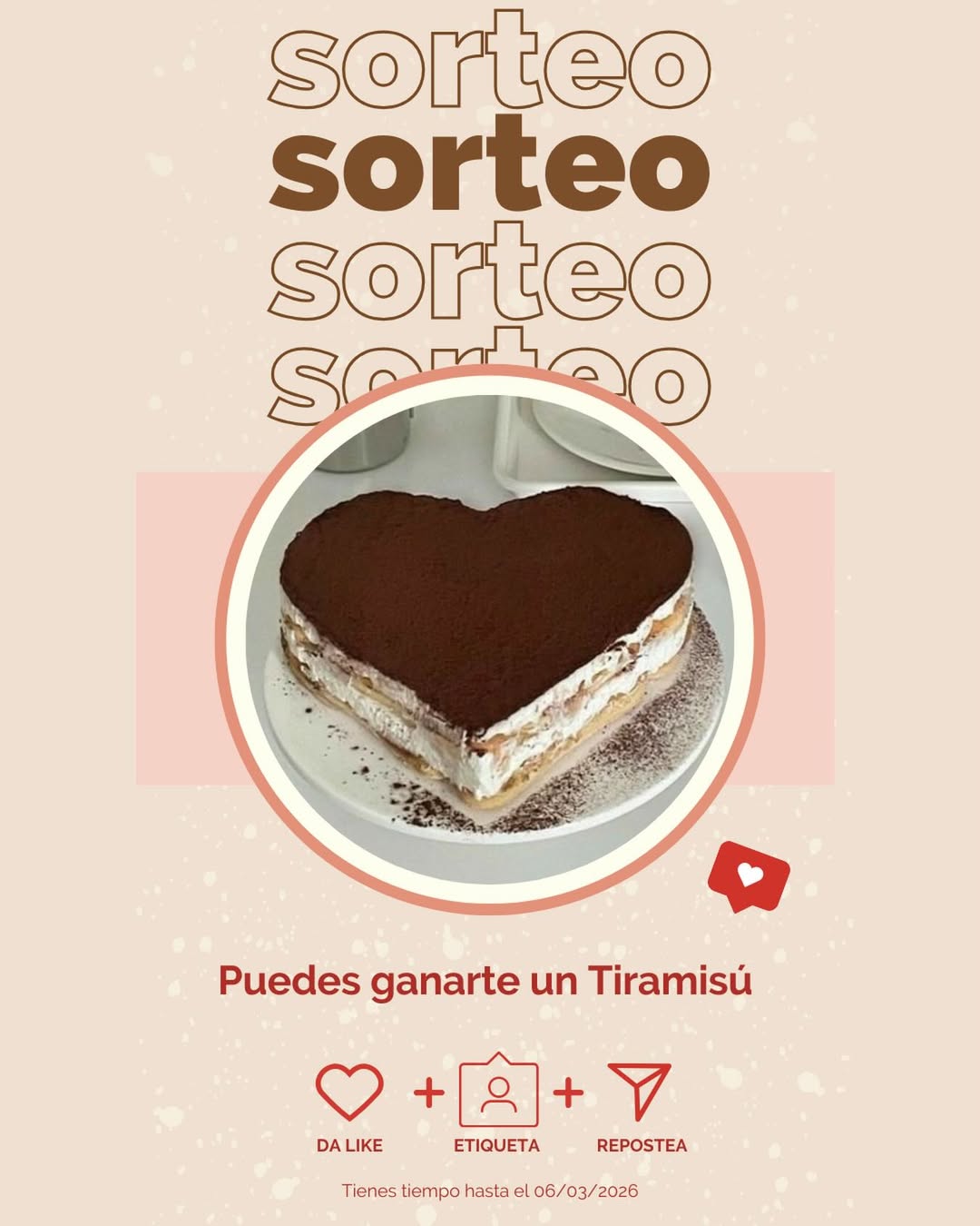 Imagen de 🎀 SORTEO ESPECIAL 🎀

Un tiramisú para compartir entre