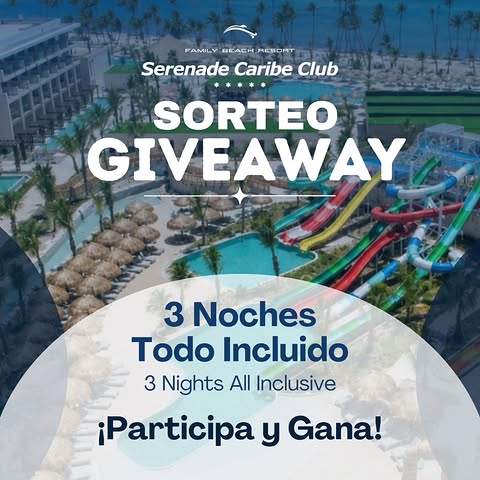 Imagen de SORTEO/GIVEAWAY Participa y gana 3 noches y 4 días Todo Inc