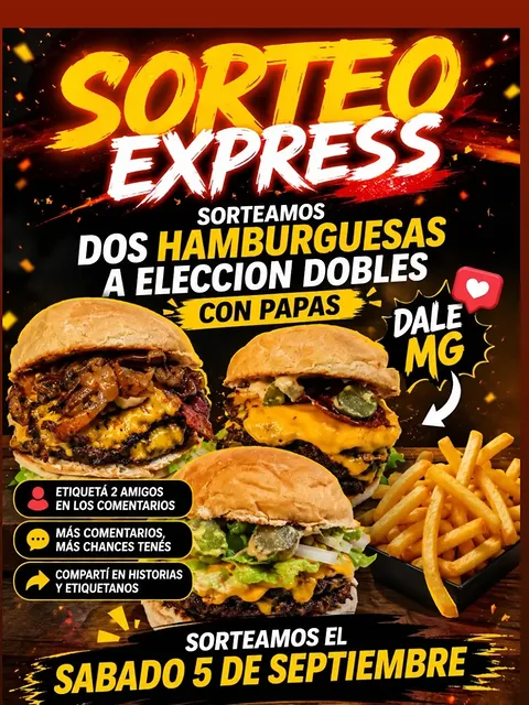 Imagen de 🍔🔥 ¡¡SORTEO EXPRESS EN LOCOS X LA BURGUER!! 🔥🍔