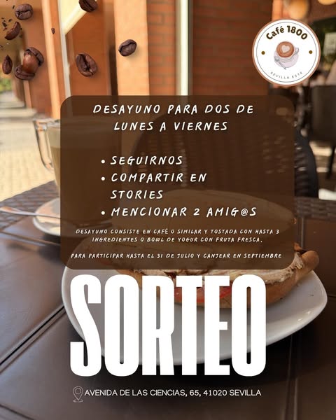 Imagen de 🎉 ¡SORTEO! Gana un desayuno para dos☕🥐

¿Te apetec