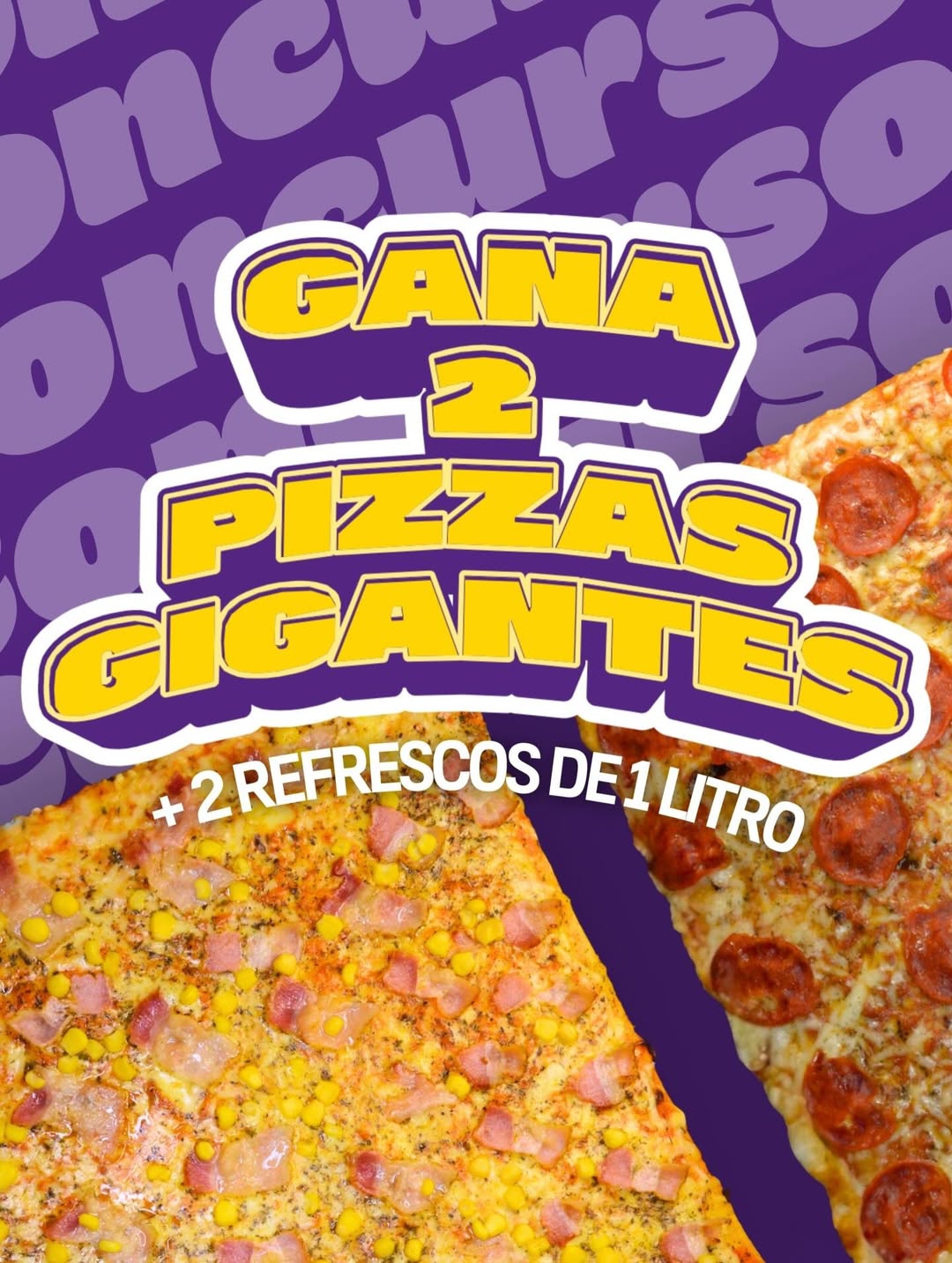 Imagen de **CONCURSO** 🍕GANA 2 PIZZAS GIGANTES GRATIS 🍕

Dos piz