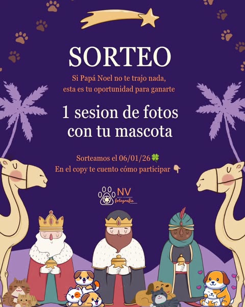 Imagen de 🍀SORTEO 🍀
 🏆Premio: 1 sesión de fotos con tu masco
